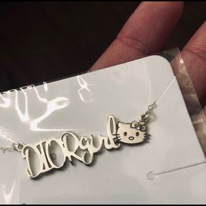 CUSTOM MADE Sterling Silver Hello Kitty Necklace